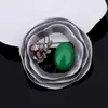 Broche de Liga Metálica Retro Japonês e Coreano Transfronteiriço, Acessório de Roupa de Luxo Leve, Alfinete de Broche Metálico, Broche de Camélia