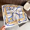 Nuevo Estilo Lujo Ligero Avanzado 70cm Cuadrado Pequeño Versátil Profesional Bufanda de Seda para Mujer Bufanda de Seda Artificial Chal Protector Solar