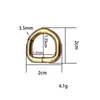 Ventas directas de fábrica hebilla en forma de D accesorios de hardware para maletas hebilla metálica semicircular en forma de D en stock venta al por mayor hebilla en forma de D de aleación transfronteriza
