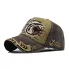 Gorra de Béisbol Bordada de Tiburón Europea y Americana Transfronteriza 100% Algodón Bordado Estéreo Grande 3D Gorra Sombrero para el Sol Gorra de Visera