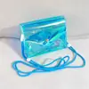 Bolso cruzado láser para mujer, Bolsa de maquillaje transparente de PVC, Bolsa de almacenamiento de PVC de colores, Bolsa de regalo iridiscente para team-building de empresa, Personalización