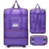 Ropa de cama para estudiante de internado con ruedas bolsa de equipaje gran capacidad súper grande almacenamiento resistente al desgaste se puede llevar se puede plegar