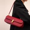 Bolso Rojo de Boda para Mujer, Bolso de Novia, Nuevo Estilo de Nicho 2026 Bolso de Hombro Único Tipo Baguette para Debajo del Brazo, Bolso de Mano para el Viaje Diario al Trabajo para Mujer