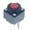Interruptor Táctil 6*6*7.3 Silencioso 2DV Ranura para Tarjeta Pequeña Impermeable Medio Dos pines Cabeza Roja Contacto de Fósforo Cobre Botón