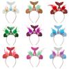 Accesorios de Elfo Diadema de Princesa Sirena para Niñas Accesorios para el Cabello de Cola de Pez para Niños Adorno para la Cabeza de Lentejuelas Marinas de Ensueño