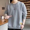 Comércio Exterior Transfronteiriço Mais Fertilizante Mais Waffles Blusa Solta Moda Masculina Tamanho Grande Nova Blusa de Moletom com Gola Redonda Masculina de Primavera