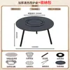 Horno de barbacoa portátil plegable para exteriores, mesa multifuncional para el hogar, juego completo de estufa de carbón para asar y té
