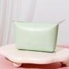 Nueva bolsa de cosméticos con forma de bola de masa, sencilla, de moda, para viajes, de color sólido, de gran capacidad, portátil, impermeable, para lavado, de PU