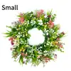 1 Peça Guirlanda Artificial de Flores Silvestres de Primavera para Porta da Frente  Guirlanda Floral Colorida Estilo Fazenda com Flores Artificiais Mistas e Folhagens para Decoração de Parede Interna e Externa, Cabana Rústica, Casamento, Dia das Mães, Formatura, Decoração de Casa o Ano Todo