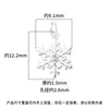 Colgante de Copo de Nieve Navideño de Plata Lisa Plata de Ley S925 Colgante de Copo de Nieve con Diamante Pulsera de Cristal DIY Accesorios de Plata