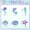Decoración para Fiesta de Cumpleaños Mundo Submarino de Sirena Adornos Colgantes Espirales Estrella de Mar Concha Arreglo Festivo Decoraciones Colgantes Personalizable