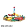 Silla giratoria exterior para niños de jardín de infantes, carrusel eléctrico grande de fibra de vidrio, camión de madera, caballo de madera, equipo de parque de atracciones