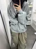 Sudadera con capucha versátil de peso pesado para mujer 2025 Otoño e Invierno Básica Forrada de polar Cálida Chaqueta con cremallera de estilo americano de alta calle