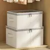 Caixa de Armazenamento de Roupas para Guarda-Roupa de Quarto em Tecido de Algodão e Linho Tianshan Caixa de Armazenamento Espessa Portátil Sem Instalação Bolsa de Armazenamento Caixa