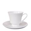 Fábrica de Tangshan atacado xícara de café de cerâmica para chá da tarde europeu branco puro casa criativa e logotipo xícara e pires de porcelana óssea