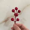 Bola de Espuma Navideña Fruta de Espuma Fruta de Siete Cabezas Fruta Roja Navideña Corona Navideña Manualidades Navideñas Fruta Decorativa