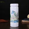 Copo de Água Isolado Anti-Escaldante com Revestimento de Cerâmica de Jingdezhen para Estudantes Masculinos e Femininos Copo Térmico para Presentear Copo Pessoal para Chá com Display de Temperatura