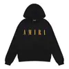 Sudadera con capucha Amiri de alta calidad transfronteriza Serie Clásica de Letras Sudadera de punto sin cierre para hombre y mujer Holgada