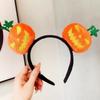 Tiara Engraçada de Abóbora para Cabelo Feminino Outono e Inverno Acessórios de Cabelo Cartoon Fofos Headband Prendedor de Cabelo Adereço de Cabeça Halloween Presente Engraçado
