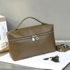 Cuero Vacuno de Curtido Vegetal Bolsa Portátil para Lonchera para Mujer Cuero Genuino Transfronterizo de Alta Textura Bolso de Hombro de Gran Capacidad Bolso Bandolera Moderno para Desplazamiento