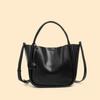 Bolso de Hombro Cruzado de Cuero de Vaca tipo Cesta 2026 Nuevo Modelo Bolso de Mano de Cesta Vegetal de Alta Gama Bolso Cubo de Moda