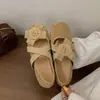 Zapatos Planos Retro con Flores para Mujer 2026 Nuevo Estilo Verano-Otoño Aumentadores de Altura con Tira Cruzada Mary Jane Slip-On Zapatos Suaves de Noche
