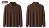 Sudadera de manga larga para hombre con cuello alto y media cremallera, antibacteriana, para primavera y otoño, disponible en negro diamante, rojo crepúsculo, escarcha plateada y gris.
