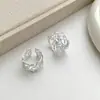 Brincos Geométricos Exagerados de Metal Vazado da Moda e Descolados, Brincos Trançados Simples e Personalizados de Alto Padrão, Brincos Estilo Ins de Nicho