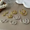 Pendientes de Aro Metálicos Audaces Mismo Estilo que Xu Yan, Pendientes Geométricos, Aretes Elegantes, Pinzas para Orejas, Pendientes Exagerados de Alta Gama, Aros para Orejas