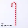 Novas decorações de bengala de doce vermelha e branca de plástico de Natal são adequadas para festas de fim de ano, casa e decorações de shoppings.