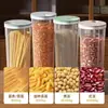 Caja de fideos de cocina de plástico transparente, frasco sellado, caja de almacenamiento de granos y pasta, frasco de almacenamiento para el hogar
