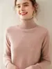 Suéter de Cachemira Grueso de Cuello Alto Holgado de Moda para Mujer en Color Sólido para Otoño e Invierno