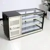 Triciclo Puesto Móvil Congelador Pequeño Refrigerado Conservación de Frescura Tipo Mostrador Vitrina de Escritorio Barbacoa Gabinete para Brochetas Fritas