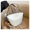 Bolsa de Axila Simples da Moda Nicho Feminina Nova Primavera 2025 Bolsa Sela Cor Sólida Versátil Ombro Único Transversal Bolsa Feminina