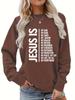 Amazon otoño e invierno bolso de espalda para mujer cuello suéter con forro polar cuello redondo estampado de letras de Pascua suéter de comercio exterior explosión mujeres