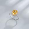 Yien fine jewelry Sterling Silver 925 Ice Flower cut diamante de alto carbono 10 * 12 mm anel de diamante completo de ovo de pombo europeu e americano transfronteiriço