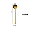 Colher de Aço Inoxidável 304 Criativa de Alto Valor de Cor Colher de Café Presente Manual Colher Pequena Redonda Dourada Colher de Mistura de Temperos Doméstica