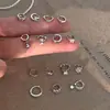 Brincos Minimalistas de Zircônia Estilo Coreano para Mulheres, Presilhas de Orelha Unisex Simples e Modernas, Brincos Versáteis Estilo Doce-Descolado