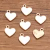 10 Colores 12*13mm Colgante Pequeño en Forma de Corazón DIY Encanto de Esmalte Dorado Kc Accesorio Bolsa de Joyería Decoración para Uñas