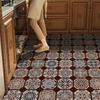 Novo Tapete Parquet Retrô Quarto Sala de Estar Cobertor de Cabeceira Espessado Resistente ao Desgaste Impermeável Antiderrapante Tapete de Piso para Cozinha