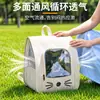 Mochila para Gato Mascota Gran Capacidad Anticolapso Tela Oxford Lavable Transpirable Visible Transportador de Gato para Exteriores En Stock Venta al por Mayor