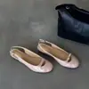Sapatos de bico fino com bolinhas brancas, decote baixo nas costas, tira única, laço, salto fino, salto alto, estilo socialite, sandálias versáteis elegantes