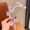 Diadema nueva con mariposa de perlas para niños, tocado para niña, súper hada, para presionar el cabello, diadema con cinta Casen