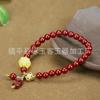 Pulseira de Pérola Areia Dourada Roxa de Alto Conteúdo, Ano do Zodíaco Fivela de Segurança Cinnabar, Pulseira Pixiu DIY Joias Fornecimento ao Vivo