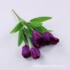 Venta al por mayor de fábrica 7 pequeños ramos de tulipanes ingeniería de jardines bienes raíces jardinería decoración flores falsas exhibición para el hogar flores de seda
