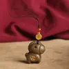 Chaveiro de Sândalo do Ano Novo do Cavalo, Amuleto da Sorte para Carros, Pingente do Cavalo do Zodíaco para Homens e Mulheres