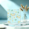 Papel de lenço impresso com dopamina, papel de guardanapo impresso com margarida azul, toalhas de papel decorativas descartáveis para festas de restaurante