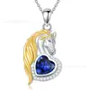 Nuevos Productos Europeos y Americanos Transfronterizos, Moderno y Elegante, Colgante de Éxito Instantáneo, Collar para Mujer, Cadena para Clavícula de Unicornio, Regalo del Día de la Madre