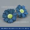 Flor Azul Flor Artificial Flor de Seda Pasador Flor Tocado Material Corona Pulsera Accesorio de Flor Hecho a Mano DIY Decoración de Cabeza con Flores