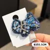 Lindo Perrito de Hilo Azul Pinza para el Cabello Pinza para Flequillo Pinza de Pato Pinza para el Cabello con Pedrería Pinza Lateral para Mujer Accesorio para el Cabello